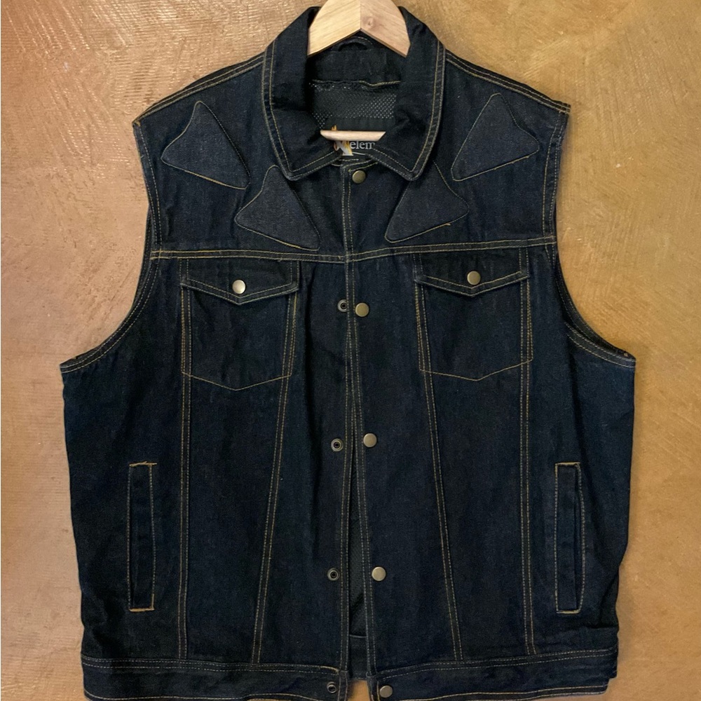 Element Dark Blue Denim Vest
